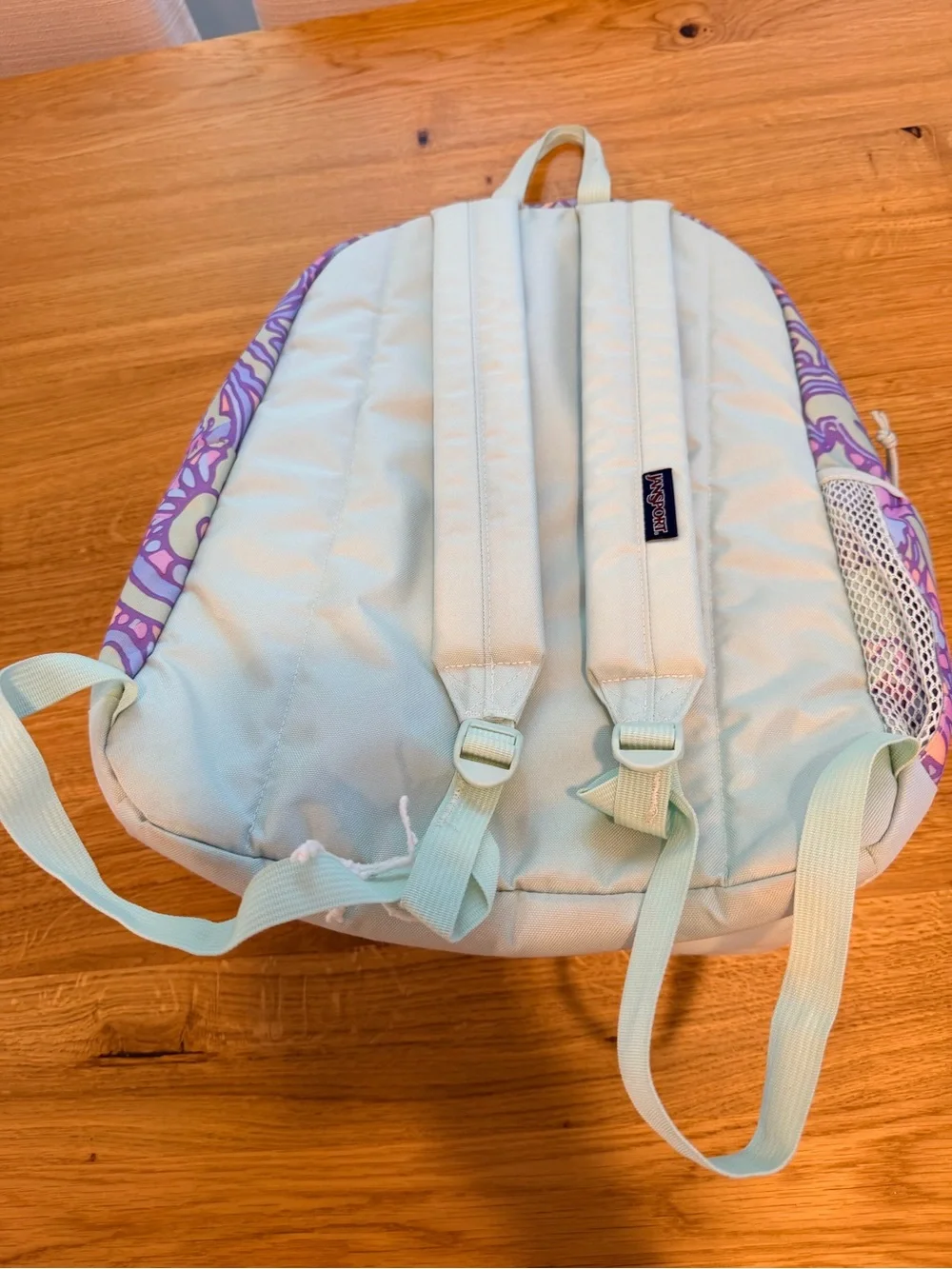 Jansport Pastel Abstract Backpack in Lavender, Pink & Cream